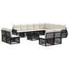 vidaXL Gartensofa-set 13 pcs Schwarz und Cremewei&szlig; Poly-Rattan