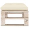 vidaXL Outdoor-Ottomane Paletten mit Kissen in Creme Kiefernholz