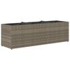 vidaXL Hochbeet mit 3 F&auml;chern Grau 105x30x32 cm Poly Rattan