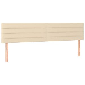 vidaXL Kopfteile Creme 200x5x78/88 cm Stoff