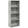 vidaXL B&uuml;cherregal Betongrau 60x30x152 cm Holzwerkstoff
