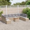 vidaXL Garten-Sofa-Set 11 pcs Beige und Hellgrau