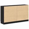 vidaXL Sideboard 2 pcs Schwarz Eichen-Optik 60 x 30 x 70 cm