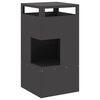 vidaXL Feuerstelle Schwarz 50 x 50 x 100 cm Wetterfeststahl