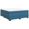 vidaXL Boxspringbett mit Matratze Dunkelblau 200x200 cm Samt