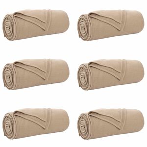 vidaXL Wohndecken 6 stk. Kamel 240 x 220 cm 4.28 kg Fleece