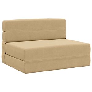 vidaXL Klappsofa Bett Gr&uuml;n Grau 70 x 80 x 60 cm Stoff