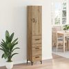 vidaXL Highboard Artisan-Eiche 69,5 x 34 x 180 cm Holzwerkstoff