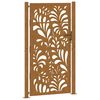 vidaXL Gartentor 100x175 cm Verwitterungsstahl Wellendesign