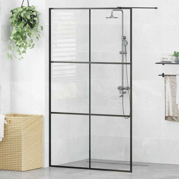 vidaXL Duschwand f&uuml;r Begehbare Dusche mit Klarem ESG Glas 115x195 cm