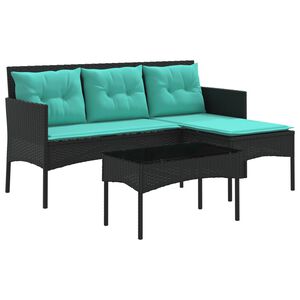 vidaXL Gartensofa-set mit Kissen 2 pcs Poly-Rattan