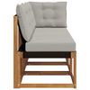 vidaXL Outdoor Mittel- und Ecksofa mit Kissen 3 St&uuml;ck Natur