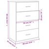 vidaXL Sideboards 2 Stk. Grau Sonoma 60x31x84 cm Holzwerkstoff