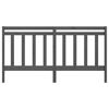 vidaXL Bett-Kopfteil Grau 206x4x100 cm Massivholz Kiefer