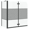 vidaXL Badabtrennung Geometrisch Schwarz 120 x 67 x 129 cm
