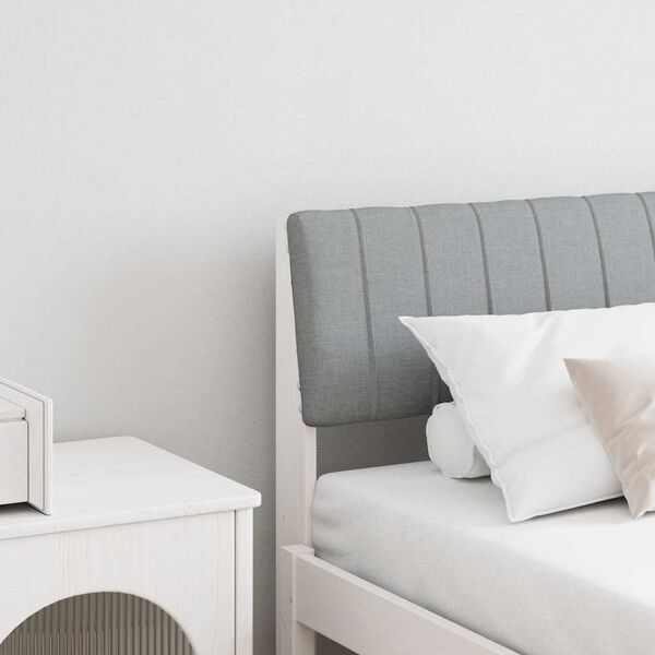 vidaXL Gepolstertes Kopfteil Hellgrau 180 cm Massives Kiefernholz