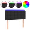 vidaXL LED Kopfteil Schwarz 90x5x78/88 cm Kunstleder