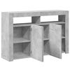 vidaXL Sideboard mit LED-Leuchten Betongrau 116x30x75 cm