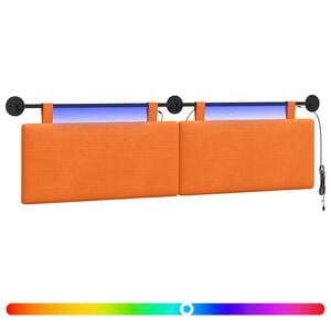 vidaXL H&auml;ngendes Kopfteil Orange Cordstoff