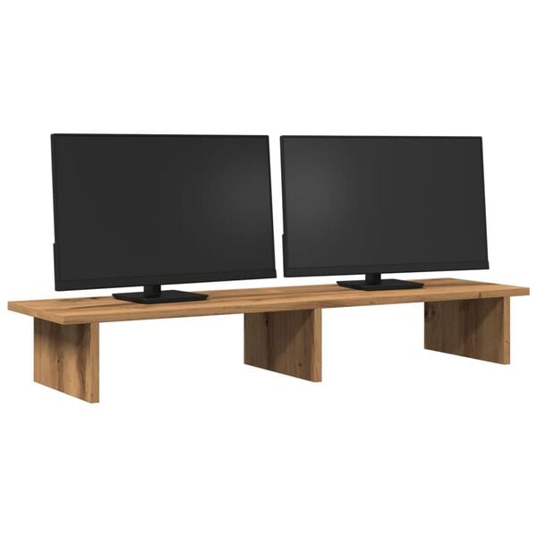 vidaXL Monitorst&auml;nder Artisan-Eiche 100x27x15 cm Holzwerkstoff