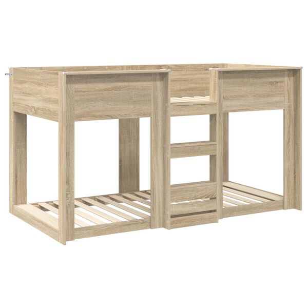 vidaXL Etagenbett f&uuml;r Kinder Sonoma-Eiche 90 x 190 cm Holzwerkstoff