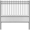 vidaXL Spike-Ringzaun Schwarz 200 x 200 cm Pulverbeschichteter Stahl