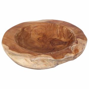 vidaXL Obstschale JEPARA &Oslash; 30 cm Massivholz Teak Rund Teakbraun