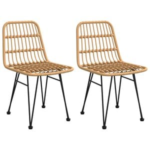 vidaXL Gartenst&uuml;hle 2 Stk. 48x62x84 cm PE-Rattan