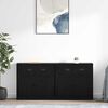 vidaXL Sideboards 2 pcs Schwarz Eichen-Optik 70 x 35,5 x 67,5 cm