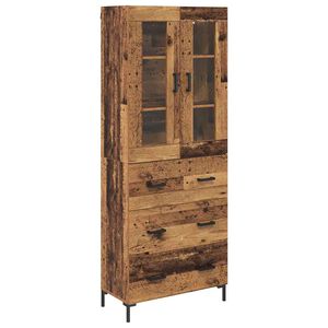 vidaXL Highboard mit Schubladen 2 pcs Altholz Holzwerkstoff
