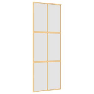 vidaXL Schiebetür Golden 76x205 cm Matt ESG-Glas und Aluminium