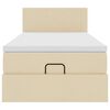 vidaXL Ottoman-Bett mit Matratze Creme 100x200 cm Stoff