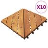 vidaXL Terrassenfliese 10 pcs Braun 30 x 30 cm Akazien-Hartholz
