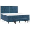 vidaXL Boxspringbett mit Matratze Dunkelblau 160x200 cm Samt