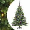 vidaXL K&uuml;nstlicher Weihnachtsbaum mit 150 LEDs Gr&uuml;n 120 cm PE und PVC