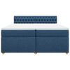 vidaXL Boxspringbett mit Matratze Blau 200x200 cm Stoff