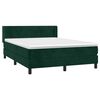 vidaXL Boxspringbett mit Matratze Dunkelgr&uuml;n 140x200 cm Samt