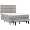 vidaXL Boxspringbett mit Matratze Hellgrau 140x200 cm Stoff