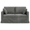 vidaXL Sofa Dunkelgrau Gesamtabmessungen: 138 x 78 x 80 cm (B x T x H)