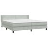 vidaXL Boxspringbett mit Matratze Hellgrau 180x210 cm Samt