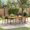 vidaXL Garten Essgruppe 7 pcs Grau und Braun Poly-Rattan