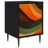 vidaXL Nachttisch BONN Schwarz Eichen-Optik 36 x 33 x 51 cm