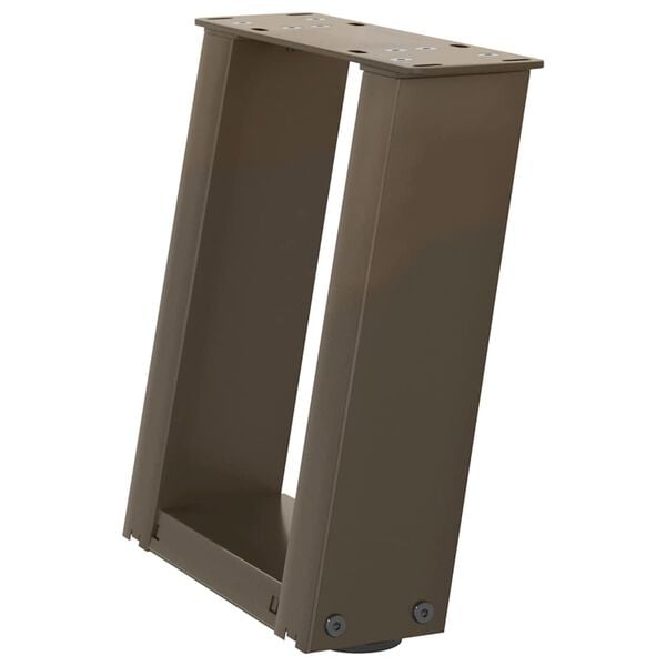 vidaXL Couchtischbeine U-Form 2 Stk. Naturstahl 30x(30-31) cm Stahl