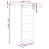 vidaXL Schiebet&uuml;r Nat&uuml;rlich und Schwarz 78 x 202 cm