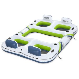 Bestway Hydro-Force Schwimminsel Wei&szlig; und Blau und Gr&uuml;n 302 x 219 cm