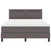 vidaXL Boxspringbett mit Matratze Grau 160 x 200 cm Kunstleder