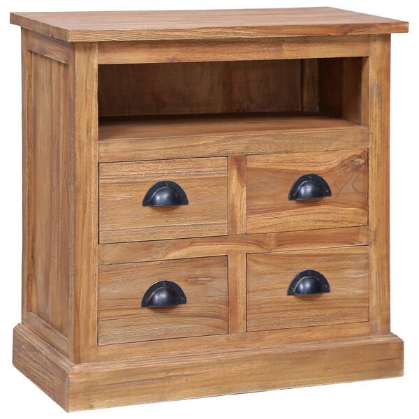vidaXL Beistellschrank 60 x 30 x 60 cm Massivholz Teak