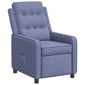 vidaXL Liegestuhl Jeans blau 65 x 93 x 102 cm Stoff