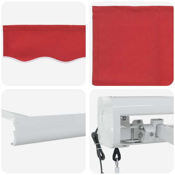 vidaXL Markise Rot 350 x 250 x 165 cm Polyester und Aluminium