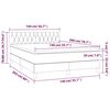 vidaXL Boxspringbett mit Matratze & LED Dunkelblau 140x200 cm Samt